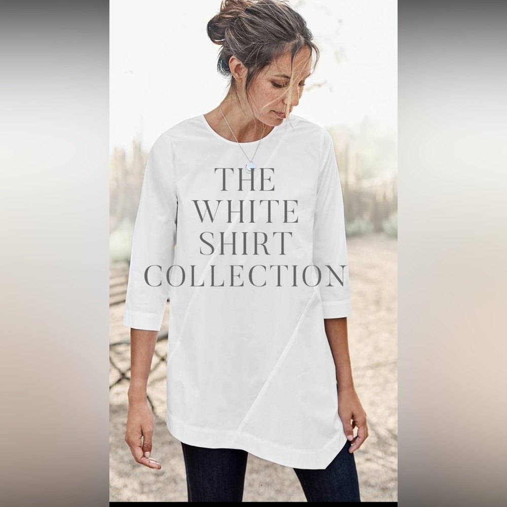 J.jill the white shirt collection-asymmetric tunic. Worn once in great shape